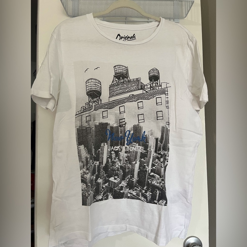 Jack & Jones White New York Graphic Tee